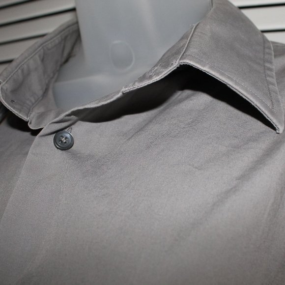Express solid grey button up - Picture 4 of 6
